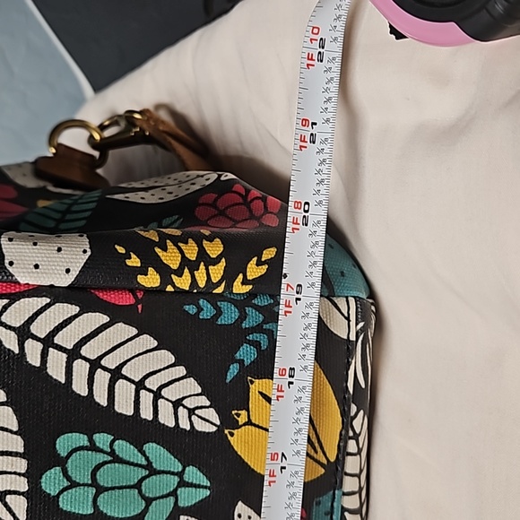 Fossil Eliza Weekender overnight travel bag / duffle  multicolored succulents - Picture 13 of 14